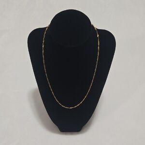 14k Yellow Gold Singapore Twist  Chain Necklace